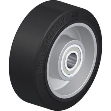 Gummihjul med aluminiumsfelg og kulelager 100 mm – 200 kg