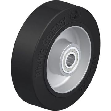 Gummihjul med aluminiumsfelg og kulelager 125 mm – 250 kg