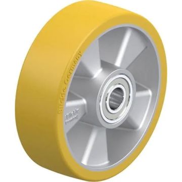 Polyuretanhjul med aluminiumsfelg og kulelager 160 mm – 750 kg
