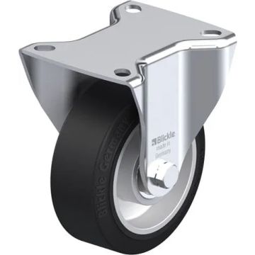 Fast gummihjul med kulelager 100 mm – 200 kg