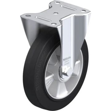 Fast gummihjul med kulelager 200 mm – 400 kg