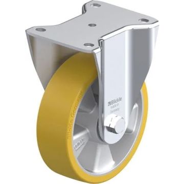 Fast hjul med polyuretanbane og kulelager 160 mm – 750 kg