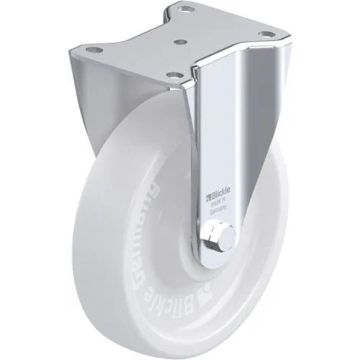 Fast nylonhjul med plate 200 mm – 900 kg