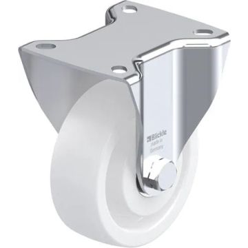 Fast nylonhjul med plate 100 mm – 350 kg