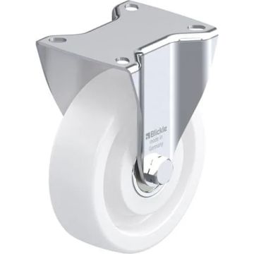 Fast nylonhjul med plate 125 mm – 350 kg