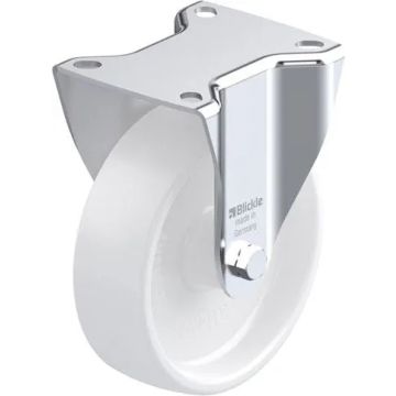 Fast nylonhjul med glidelager 125 mm – 200 kg