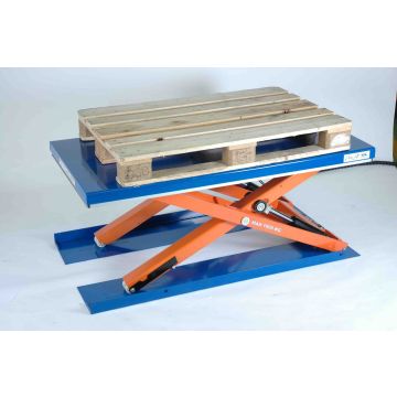 Lavtbyggende løftebord CCB 1000 – 1000 kg, 715 mm løftebevegelse, 1500 x 800 mm