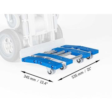 Fotbrett HD-330 535x345x88mm 4 svingb. hjul