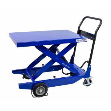 Løftebord med hjul CZ 503 – 500 kg, manuell, 600 mm løft, 900 x 600 mm