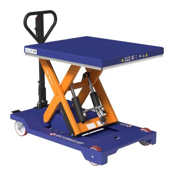 Elektrisk løftebord med hjul EZ 1001B – 1000 kg, 600 mm løft, 900 x 800 mm