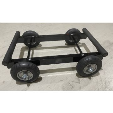 Pianotralle 800 x 500 mm med luftgummihjul