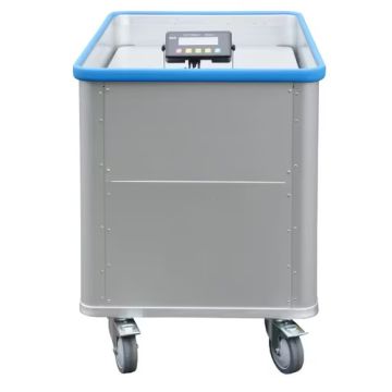 Fjærbunnsvogn aluminium – 50 kg, eloksert, med vekt