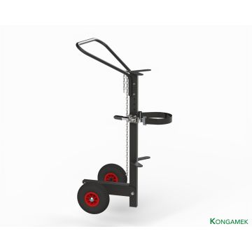 Ergonomisk gassflasketralle for én 50 L flaske med punkteringsfrie hjul – 80 kg Ergonomisk gassflasketralle for én 50 L flaske med punkteringsfrie hjul – 80 kg