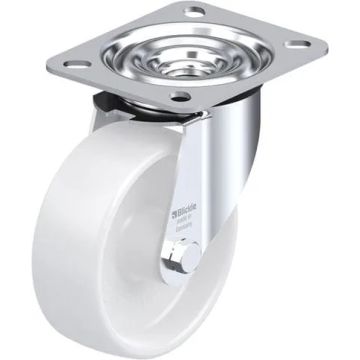 Svingbart nylonhjul med glidelager 100 mm – 150 kg