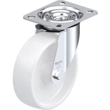 Svingbart nylonhjul med glidelager 125 mm – 150 kg