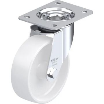 Svingbart nylonhjul med glidelager 150 mm – 300 kg