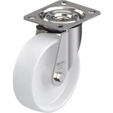 Rustfritt svingbart nylonhjul 125 mm – 150 kg