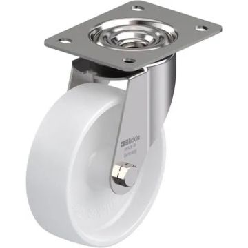 Rustfritt svingbart nylonhjul 150 mm – 300 kg