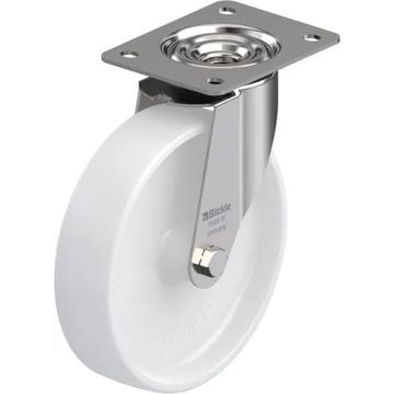 Rustfritt svingbart nylonhjul 200 mm – 300 kg