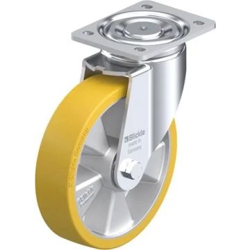 Svingbart hjul med polyuretanbane og kulelager 200 mm – 800 kg
