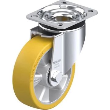 Svingbart hjul med polyuretanbane og kulelager 125 mm – 350 kg