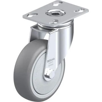 Apparathjul 100 mm – med festeplate og 110 kg bæreevne