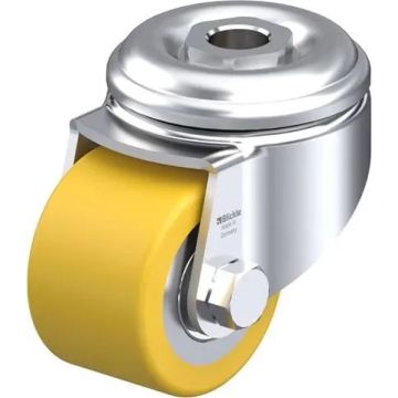 Svingbart hjul med senterhull, polyuretanbane, 50 mm