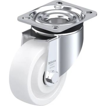 Svingbart nylonhjul med platefeste 100 mm – 350 kg