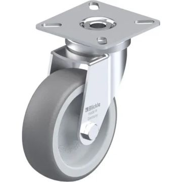 Apparathjul 75 mm – med festeplate og 75 kg bæreevne