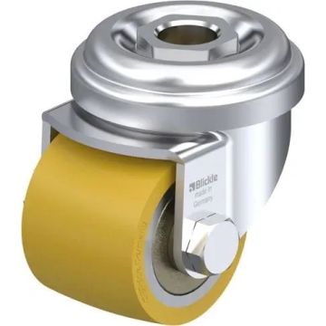 Svingbart hjul med senterhull, polyuretanbane, 35 mm