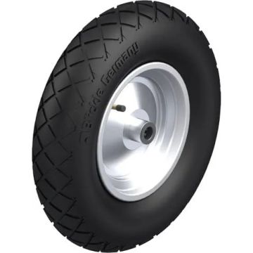 Luftgummihjul med stålfelg og rullelager 400 mm – 250 kg