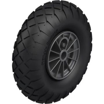 Luftgummihjul med plastfelg og glidelager 260 mm – 150 kg