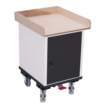 Verktøyvogn – 150 kg, skap/skuffer, arbeidsflate, EasySTOP