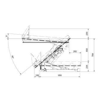 Armløfter ART 2200 – 2200 kg, 550 mm løft, 945 x 1300 mm plattform