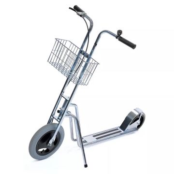 Sparkesykkel med kurv | Brems på forhjulet og med parkeringstøtte