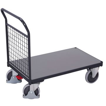 Plattformvogn med 1 gittervegg | 1200 x 800 | 500kg | Grå Plattformvogn med 1 gittervegg | 1200 x 800 | 500kg | Grå