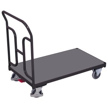 Plattformvogn – 250 kg, lasteflate 1030 x 600 mm, bøyd håndtak