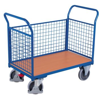 Plattformvogn med 3 gittervegger | 1000 x 600 | 500kg