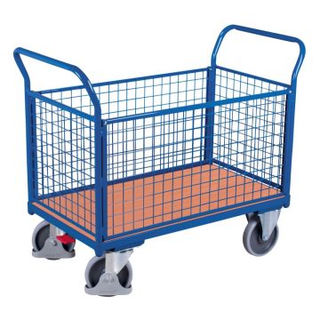 Plattformvogn med 4 gittervegger | 1200 x 800 | 500kg Plattformvogn med 4 gittervegger | 1200 x 800 | 500kg