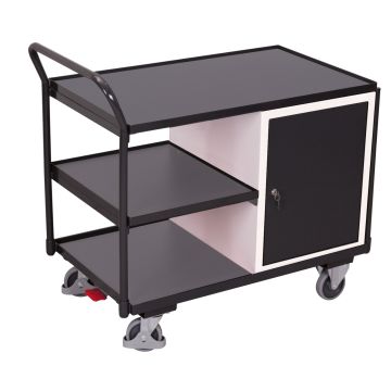 Verktøyvogn – 250 kg, hyller og skap, EasySTOP