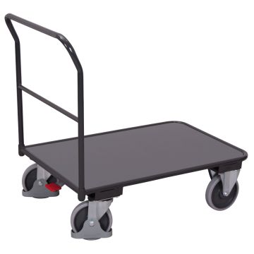 Plattformvogn – 400 kg, lasteflate 1200 x 700 mm, skyvehåndtak