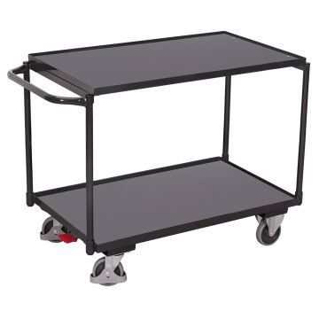 Trillebord 835×490 mm, 15 mm kant og brems – antrasittgrå Trillebord 835×490 mm, 15 mm kant og brems – antrasittgrå