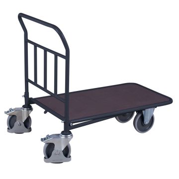 Cash & carry-tralle med kryssfiner 1030 × 600 mm og brems – antrasittgrå Cash & carry-tralle med kryssfiner 1030 × 600 mm og brems – antrasittgrå