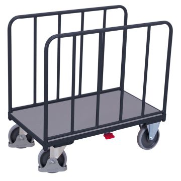 Plattformvogn med 2 rørgrinder, 1060×640 mm og brems – antrasittgrå Plattformvogn med 2 rørgrinder, 1060×640 mm og brems – antrasittgrå