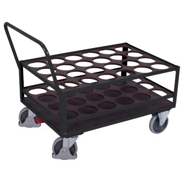 Gassflaskevogn 24 × Ø160 mm med brems – antrasittgrå Gassflaskevogn 24 × Ø160 mm med brems – antrasittgrå