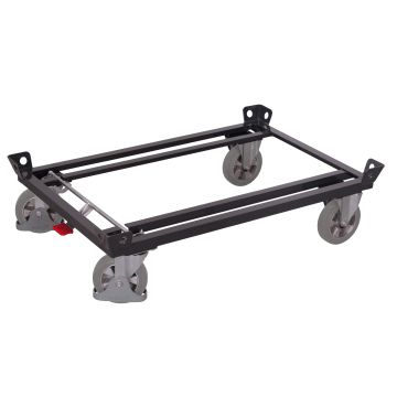 Pallevogn 1210×810 mm med brems, 1200 kg – antrasittgrå