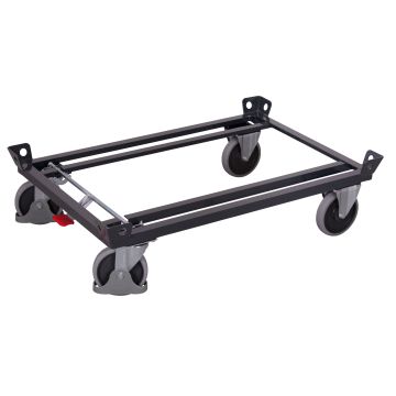 Pallevogn 1010×810 mm med brems, 500 kg – antrasittgrå