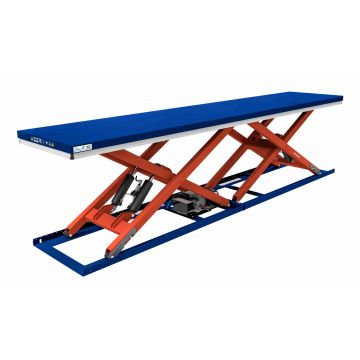 Løftebord TAH 2000 – 2000 kg, 1300 mm løftebevegelse, 4000 x 800 mm