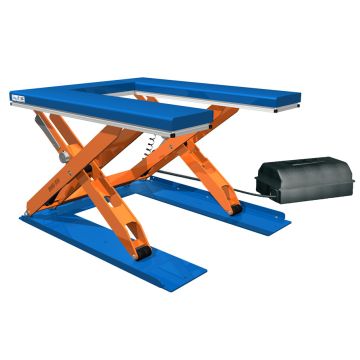 Lavtbyggende løftebord TUL 2000 – 2000 kg, 820 mm løft, 1350 x 1180 mm
