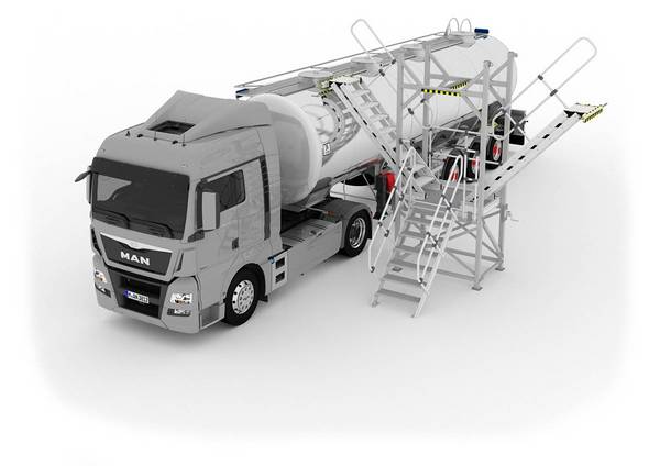 Adkomstløsninger og arbeidsstasjoner for tankbiler